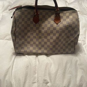 AUTHENTIC LOUIS VUITTON SPEEDY 35 DAMIER AZUR